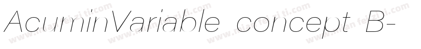 AcuminVariable concept B字体转换
